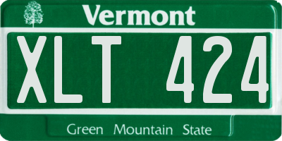 VT license plate XLT424