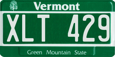 VT license plate XLT429