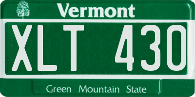 VT license plate XLT430