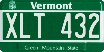 VT license plate XLT432