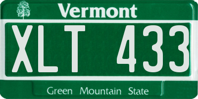 VT license plate XLT433