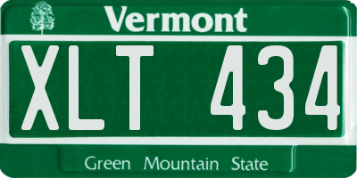 VT license plate XLT434