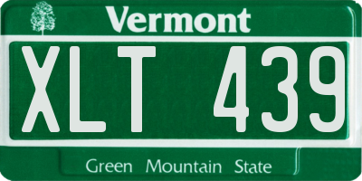 VT license plate XLT439