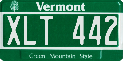 VT license plate XLT442