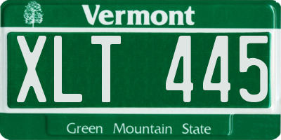 VT license plate XLT445