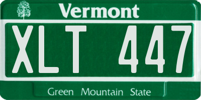 VT license plate XLT447