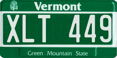 VT license plate XLT449