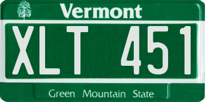 VT license plate XLT451