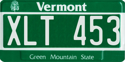 VT license plate XLT453