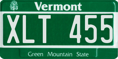 VT license plate XLT455