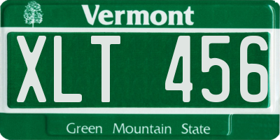 VT license plate XLT456