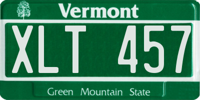 VT license plate XLT457