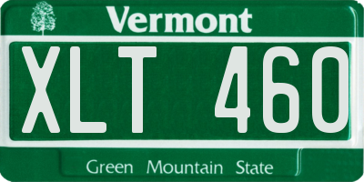 VT license plate XLT460