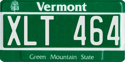 VT license plate XLT464