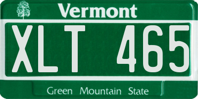 VT license plate XLT465