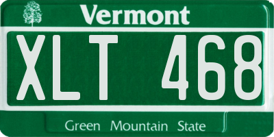 VT license plate XLT468