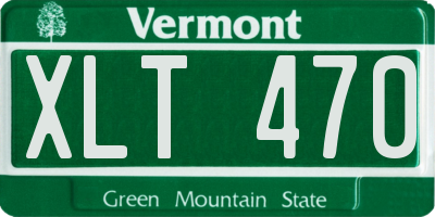 VT license plate XLT470