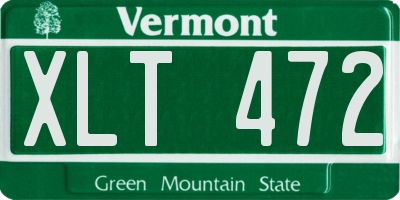 VT license plate XLT472