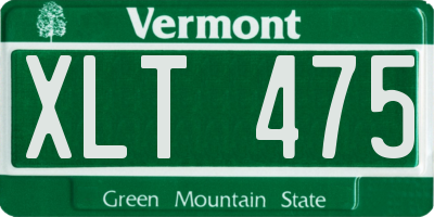 VT license plate XLT475