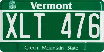 VT license plate XLT476