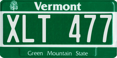 VT license plate XLT477