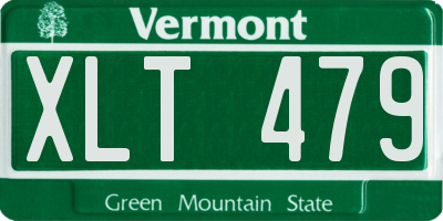VT license plate XLT479