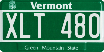 VT license plate XLT480