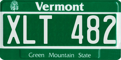 VT license plate XLT482
