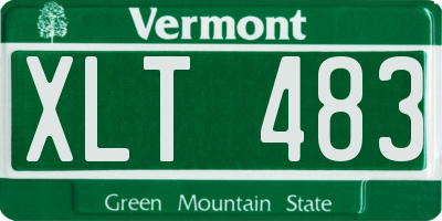 VT license plate XLT483