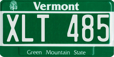VT license plate XLT485