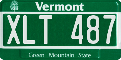 VT license plate XLT487