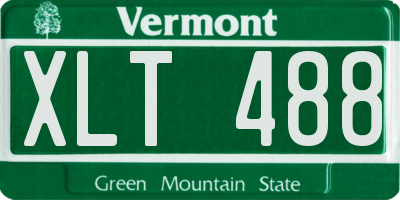 VT license plate XLT488