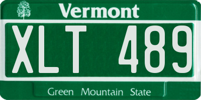 VT license plate XLT489
