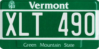 VT license plate XLT490