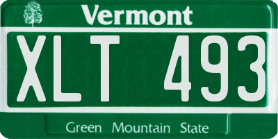 VT license plate XLT493