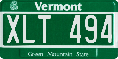 VT license plate XLT494