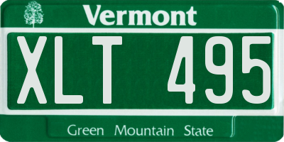 VT license plate XLT495