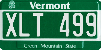VT license plate XLT499