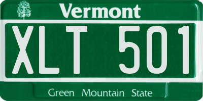 VT license plate XLT501