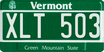 VT license plate XLT503