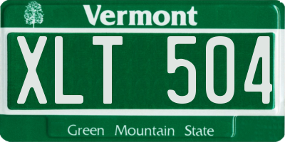 VT license plate XLT504