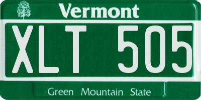 VT license plate XLT505