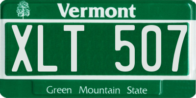 VT license plate XLT507