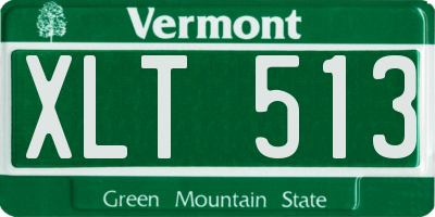 VT license plate XLT513