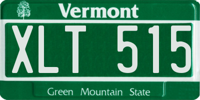 VT license plate XLT515