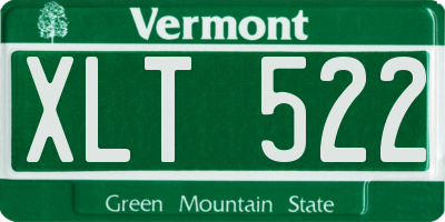 VT license plate XLT522
