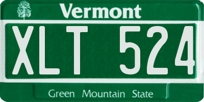 VT license plate XLT524