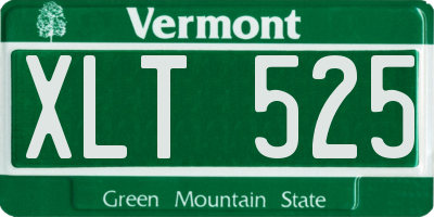 VT license plate XLT525