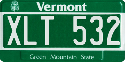 VT license plate XLT532
