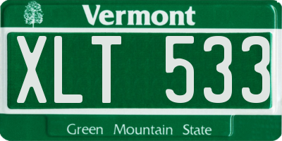 VT license plate XLT533